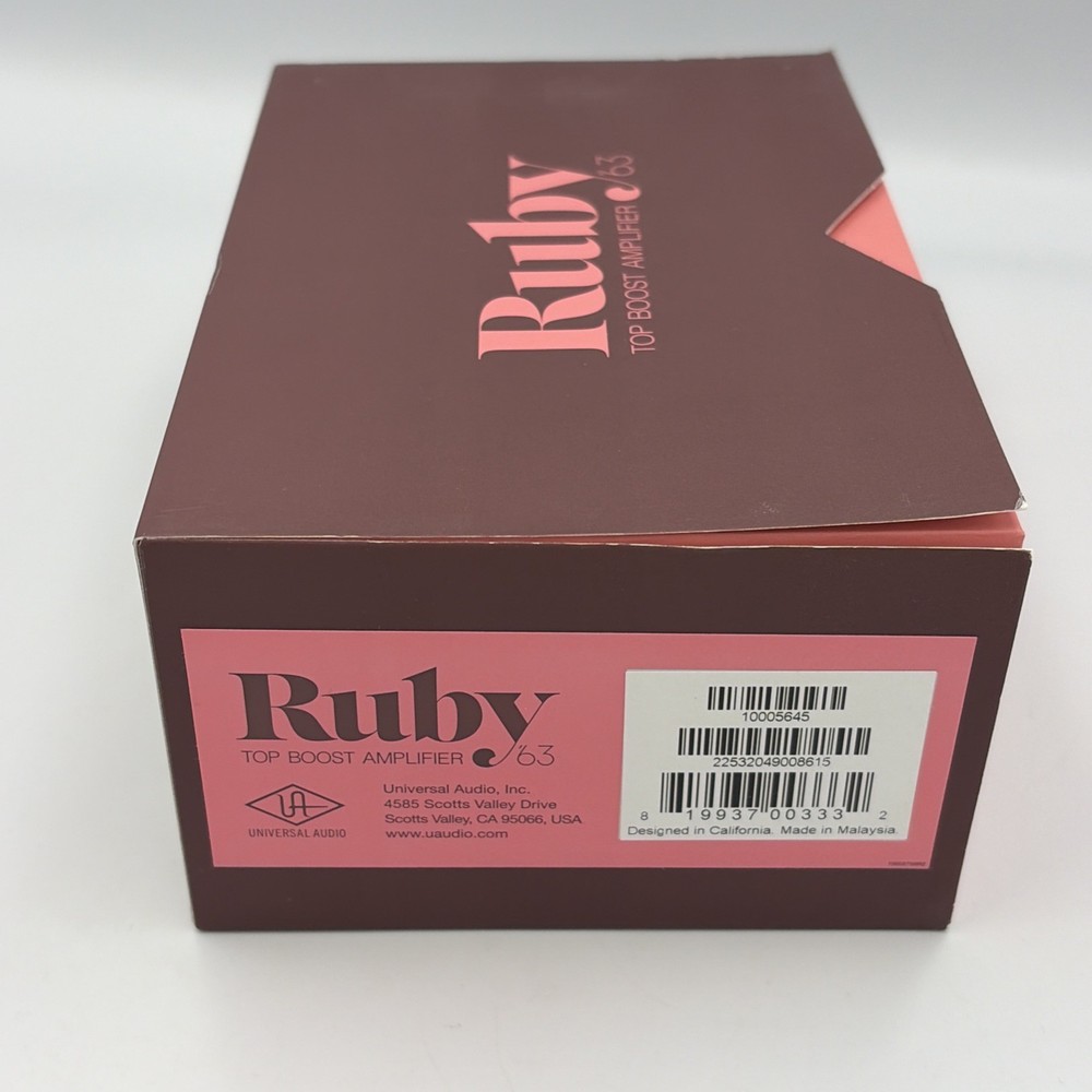 Universal Audio Ruby '63 Top Boost Amplifier Pedal Open Box w/ Box