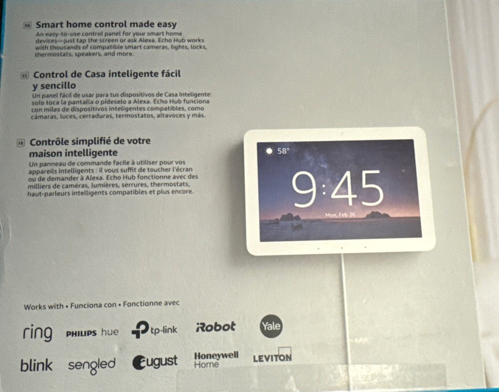 Amazon Echo Hub 8" Smart Home Control Panel With Alexa (G6A87E)