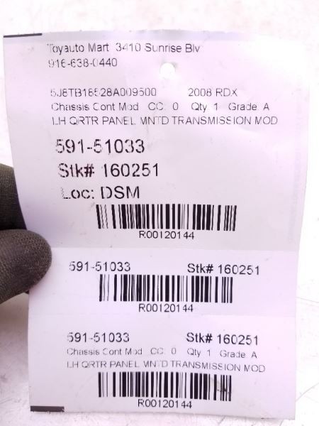 08-12 ACURA RDX TRANSMISSION CONTROL MODULE ECM ASSEMBLY