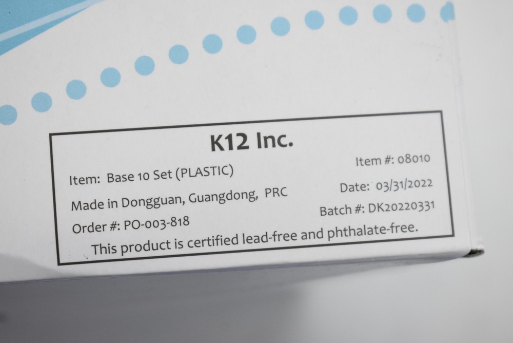 K12 Math Base-10 Set Plastic Manipulatives Classroom Learning Kit 08010 New