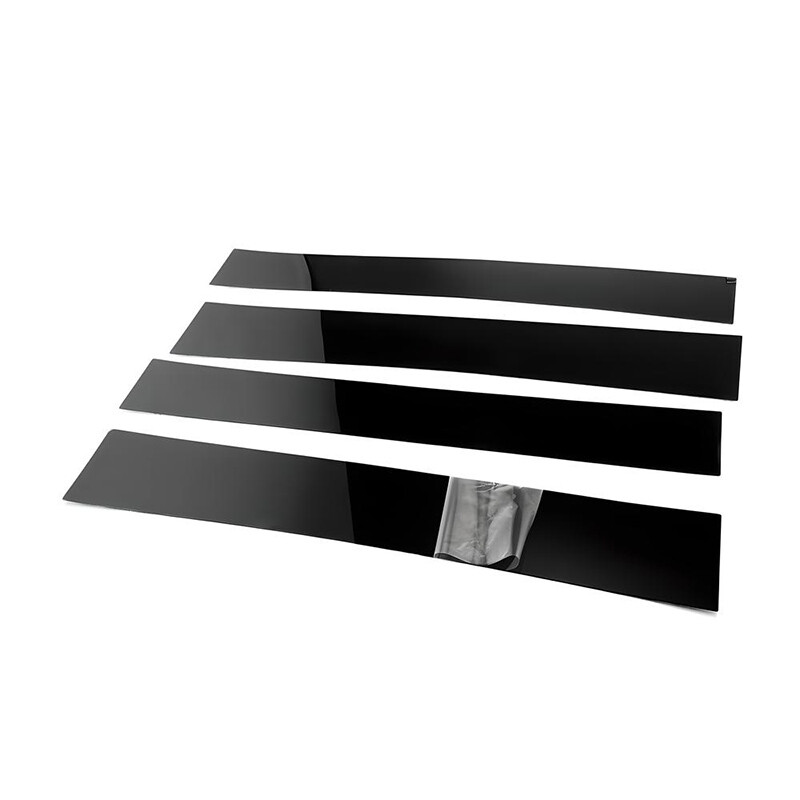 For Cadillac Escalade 2008-2014 Black B Pillar Posts Door Window Trim Cover Kit