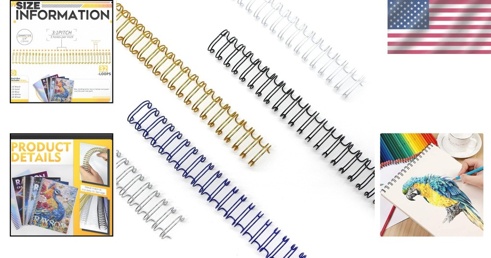 Versatile 3/4 Inch Binding Spines in Multicolor - Perfect for Reports, 50 Pack