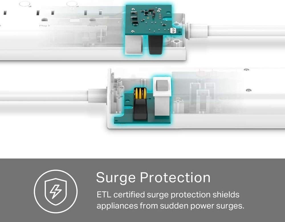 Plug Power Strip , Surge Protector with 6 Individually Controlled Smart Outle...