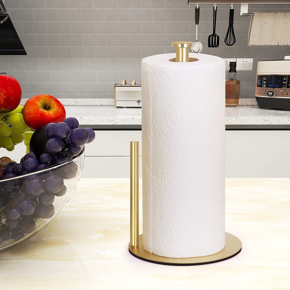 OBODING Gold Countertop Paper Towel Holder,