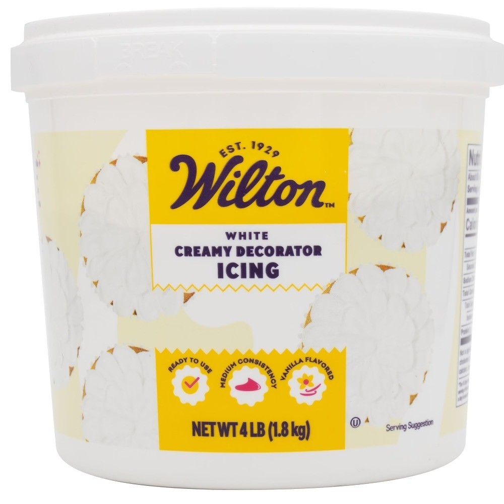 Vanilla Flavored Creamy White Decorator Icing 4 Pound Bulk