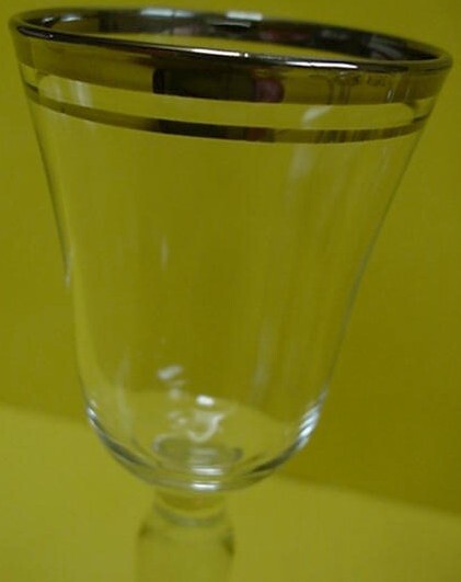 Silver Platinum Cordial Glass set