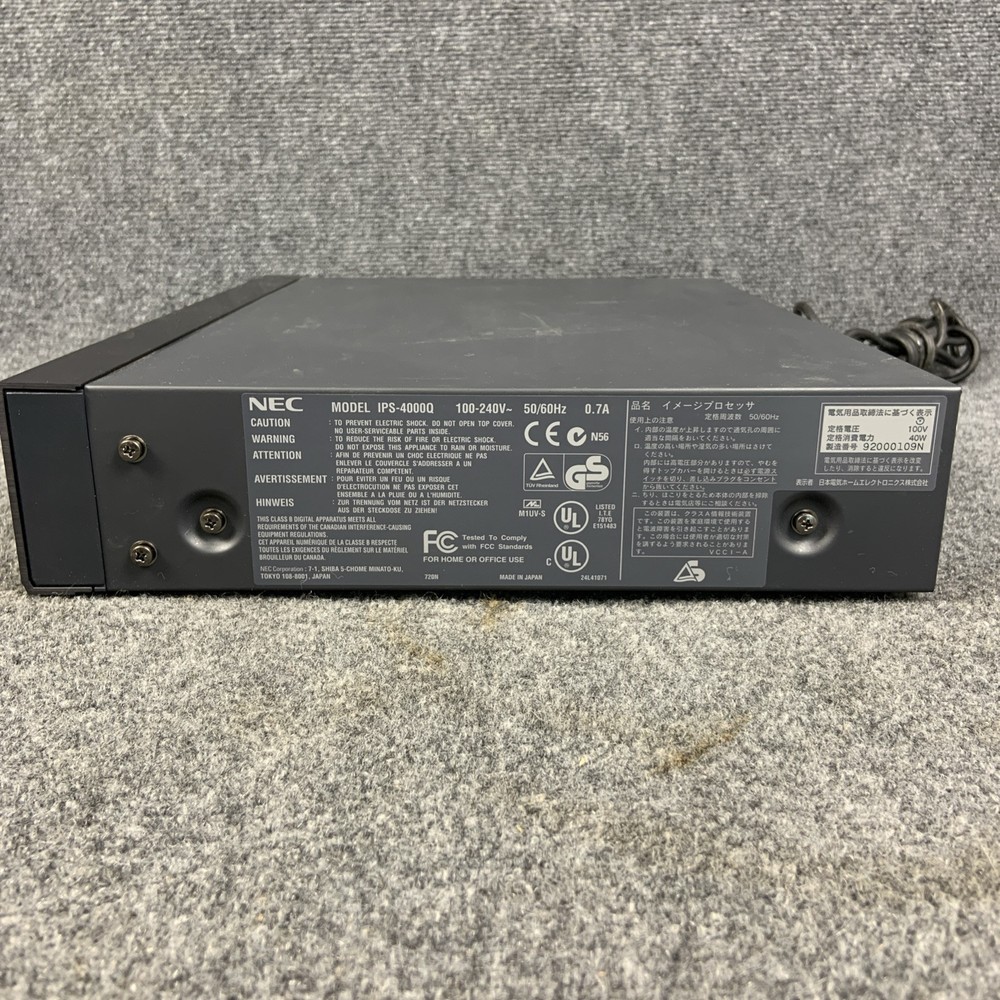 NEC Multisync IPS-4000Q Image Processor Line Quadrupler w/ Manual & Box WORKS