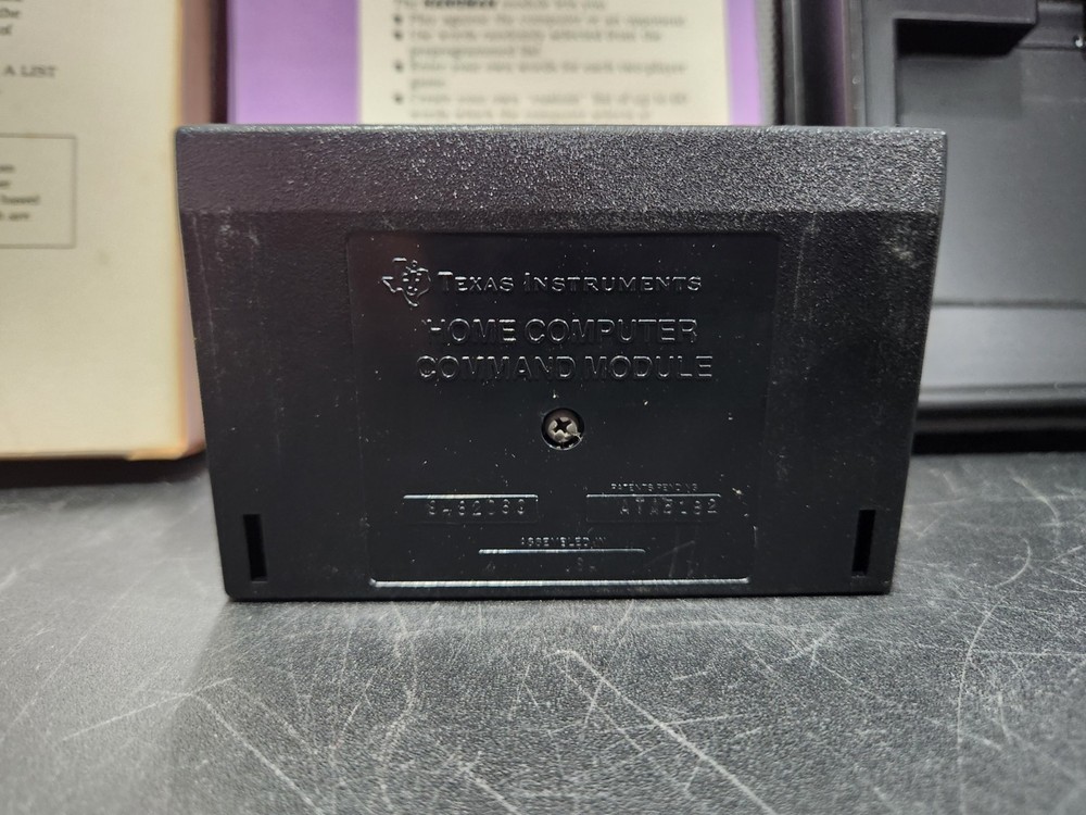 TI99-4a Home Computer Hangman Command Module Rare CIB Complete In Box