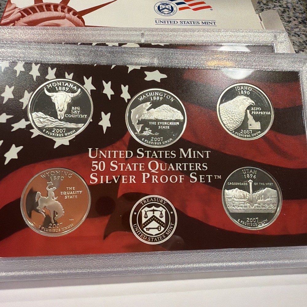 2007 U.S. Mint Silver Proof Set 14 Coins w/ Box & COA ~ Nice Set ~