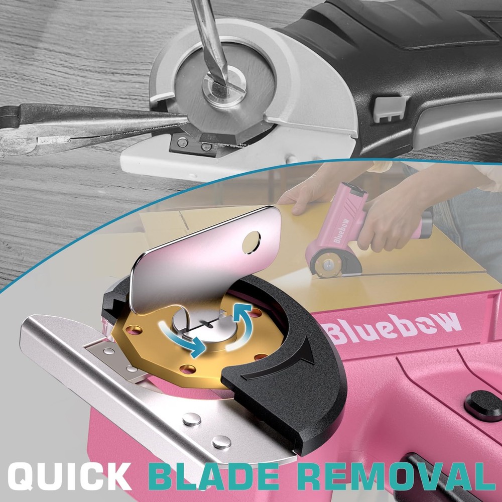 Cordless Scissors, Rechargeable Cardboard Cutter with Light, 4-Speed Settings...
