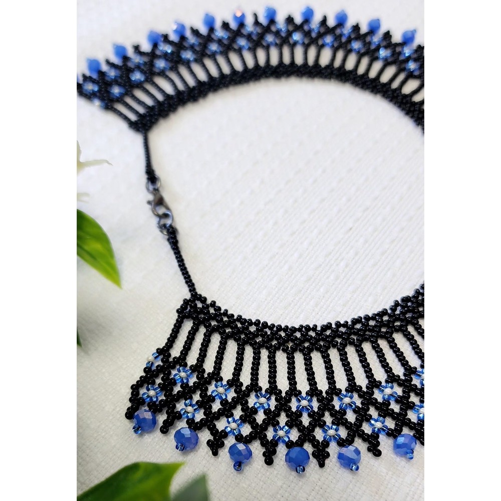 Blue Beaded Elegant Necklace