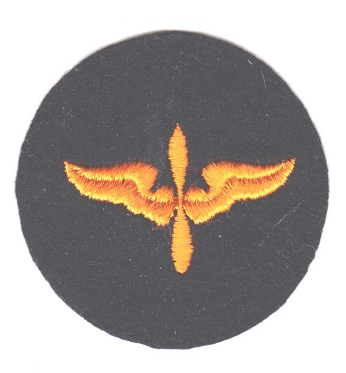 Army Air Corps Patch: Aviation Cadet - felt, black