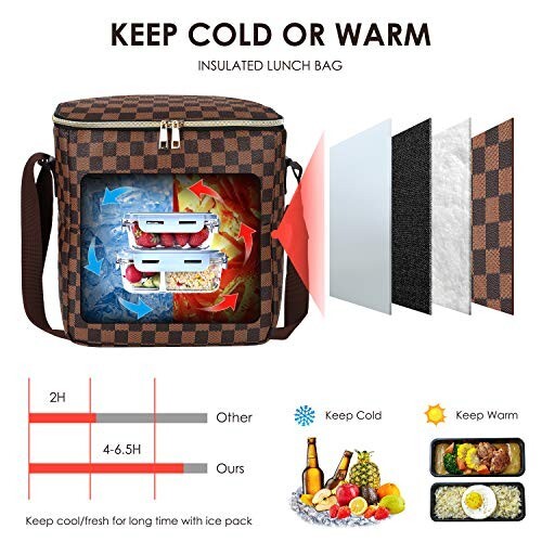 Lunch Bags-Checked Pattern