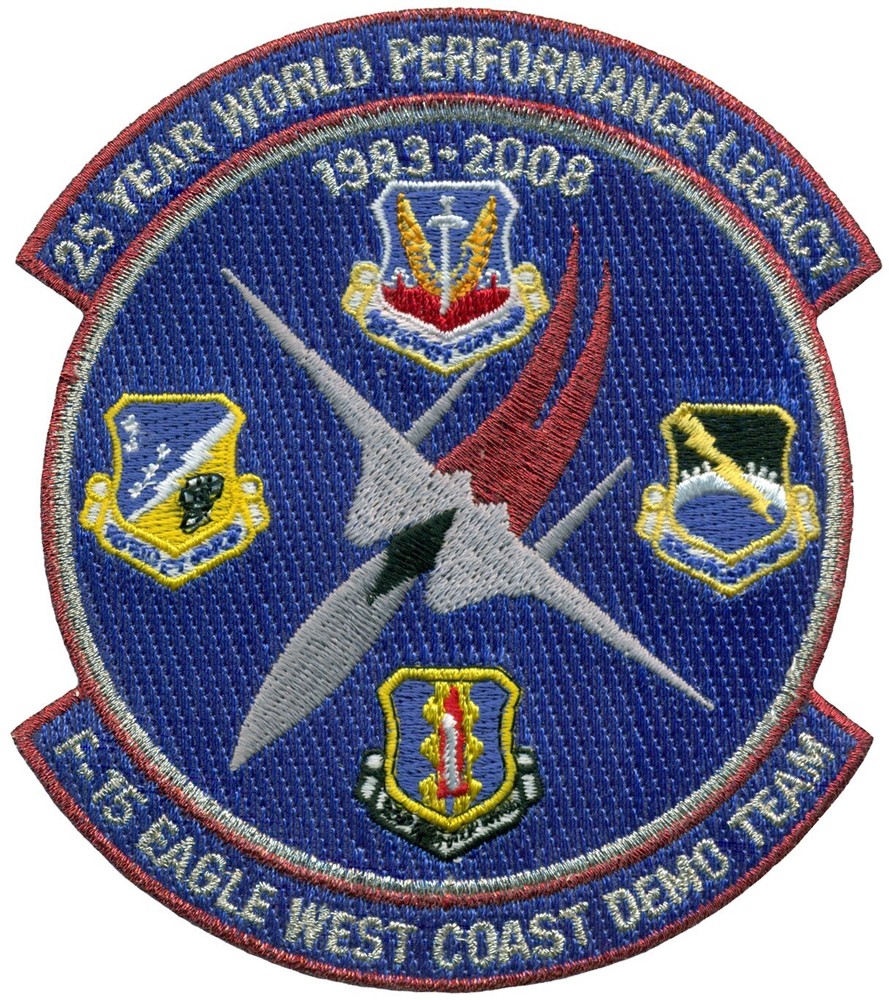 USAF F-15 EAGLE WEST COAST DEMO TEAM - 25th ANNIVERSARY PATCH