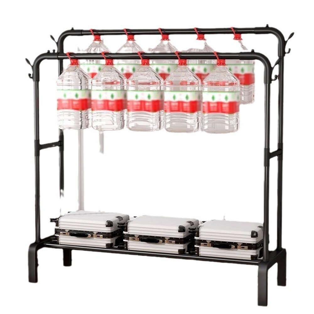 43.3" Heavy Duty Rolling Clothing Garment Rack, Double Rail Clothes Organizer