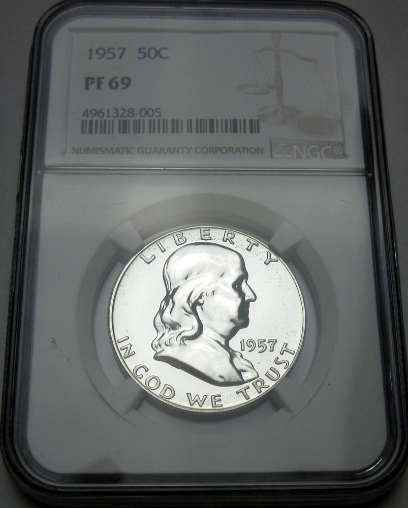 1957 Proof Franklin Half Dollar PF 69 NGC Proof PR 69