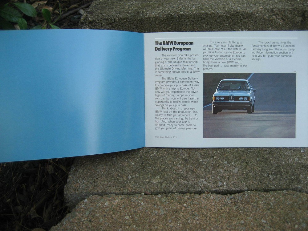 1978 BMW European Delivery Program Brochure