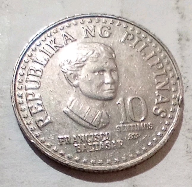 10 Sentimos 1981 Philippines Coin Double Rim Error Obverse Reverse