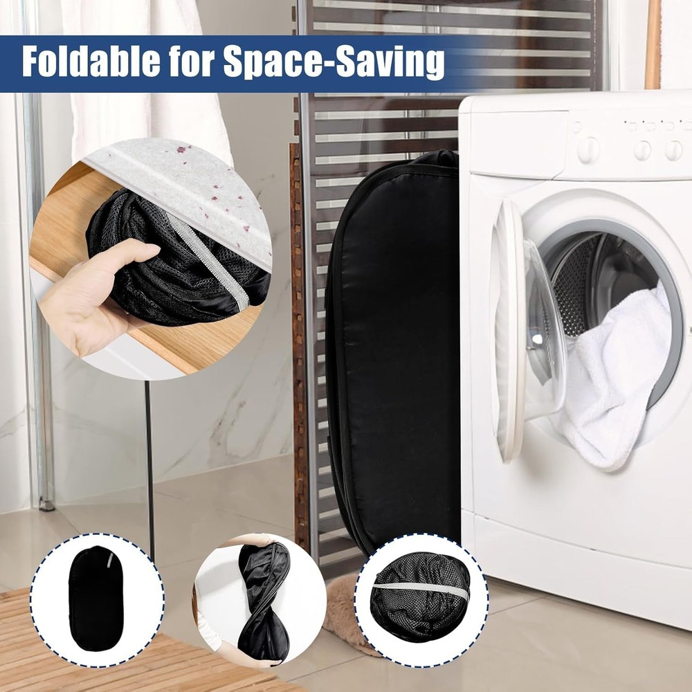 Collapsible Laundry Baskets 4 Pack Pop Up Hamper Mesh Foldable Clothes Bin