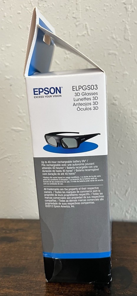 Epson ELPGS03 Active 3D Glasses
