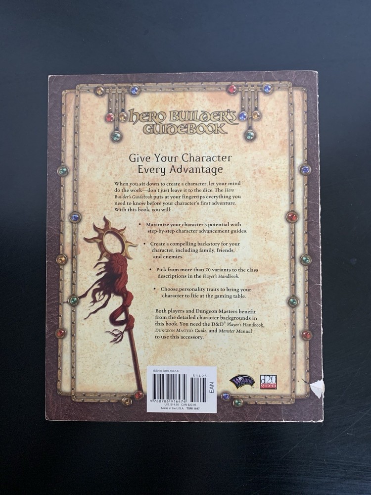 Dungeons & Dragons 3E • Hero Builder's Guidebook • TSR 11647 • 2000