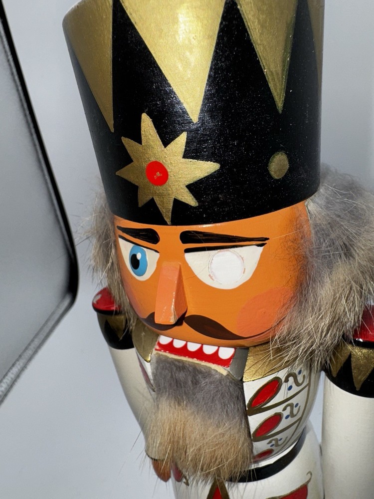 Emperor Franz Joseph White Nutcracker Made in Germany With Sword