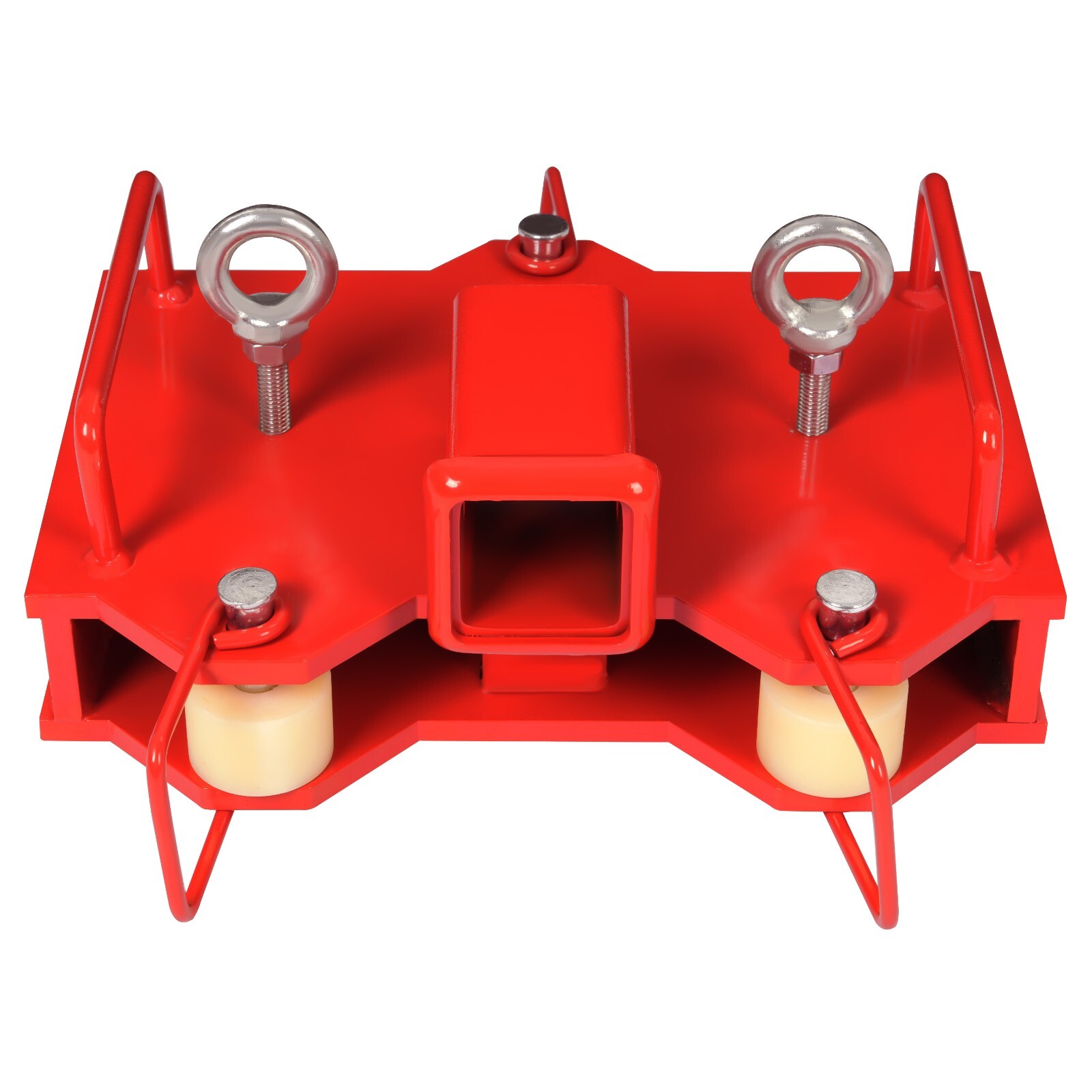 2'' Forklift Trailer Hitch Receiver Dual Pallet Forks Towing Adapter Attachment