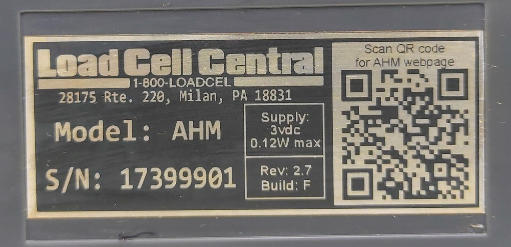 Load Cell Central AHM Handheld Portable Display 18831