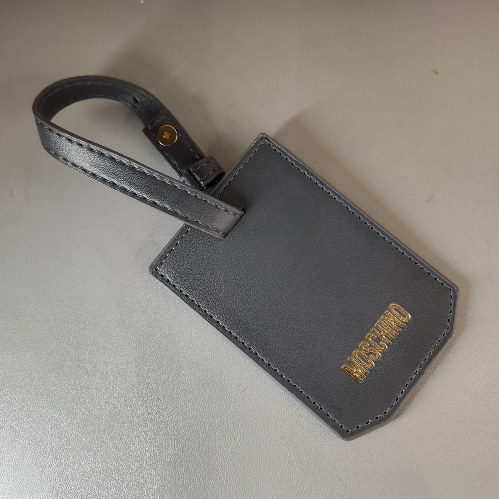 Moschino Luggage Tag Grey