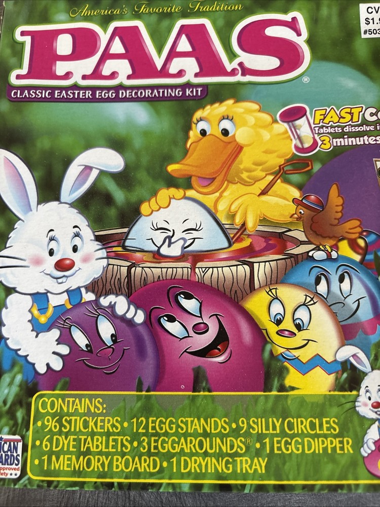 VTG - PAAS Classic Easter Egg Decorating Kit - Brand New - 2012. Dyes Made 🇺🇸