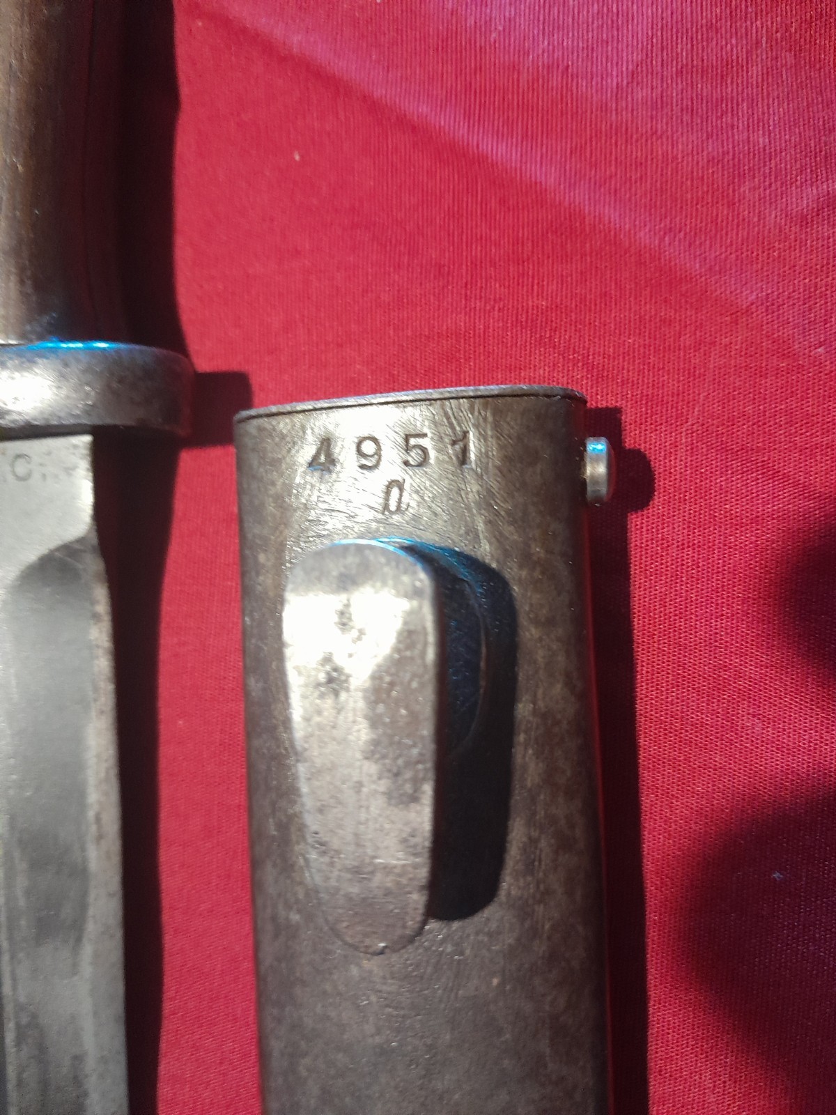 German K98 bayonet, WKC 1938 - Non matching 1942 scabbard By Hörster