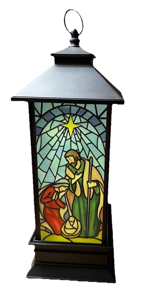 Stained Glass Nativity Lantern