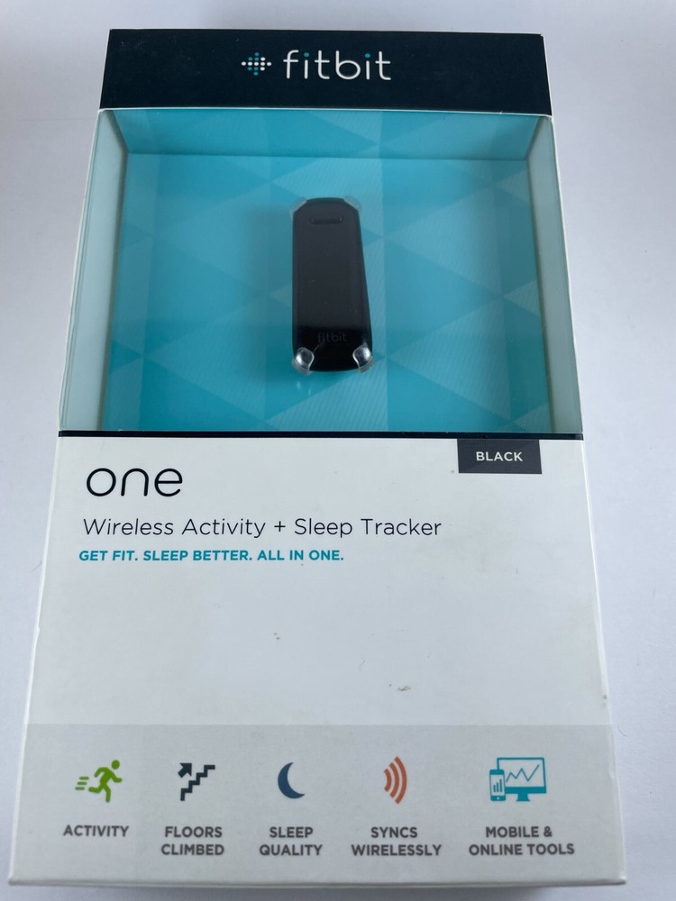 Renewed Authentic Fitbit One Tracker/New Battery/Black/Open Box