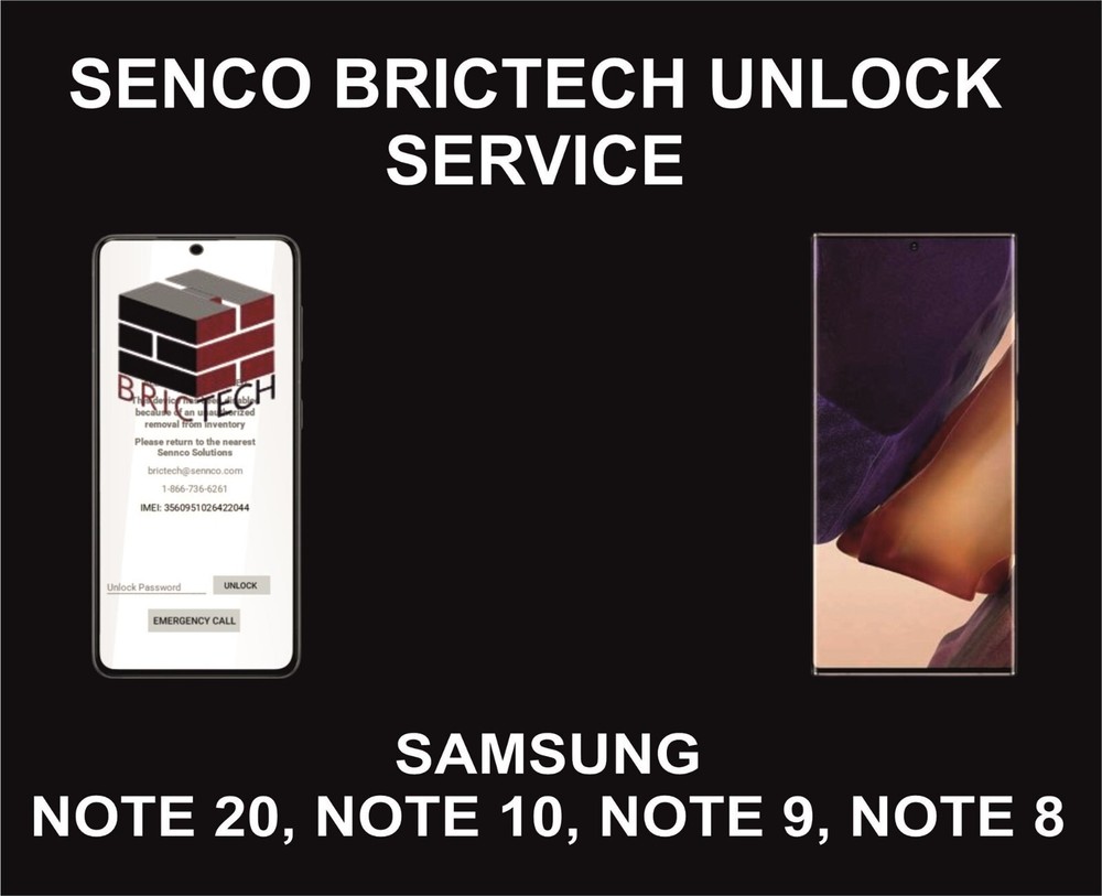 Senco Brictech Unlock, Note 20, Note 10, Note 9, Note 8