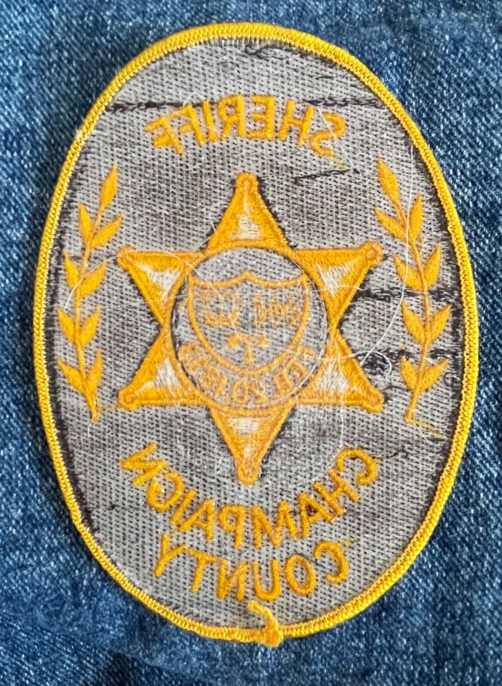 Champaign County Illinois IL Sheriff Shoulder Patch Unsewn Vintage