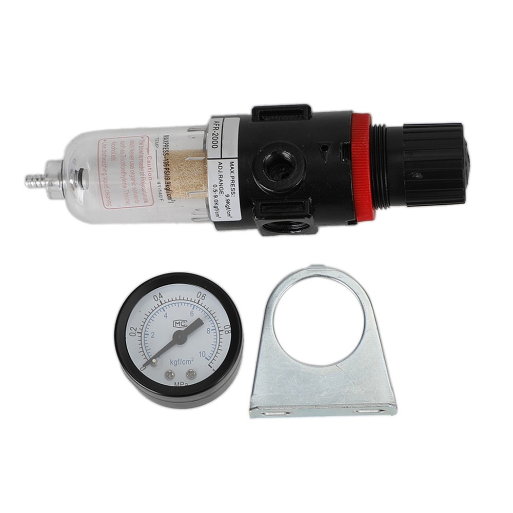 🚀AFR-2000 1/4" Air Compressor Filter Water Separator Regulator w/ Gauge Tools