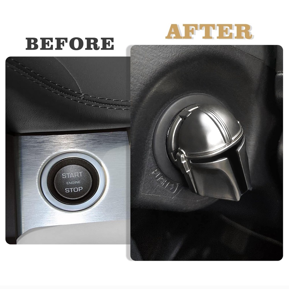 BestEvMod Mando Style Universal Car Engine Start Stop Button Cover Anti-Scratc..