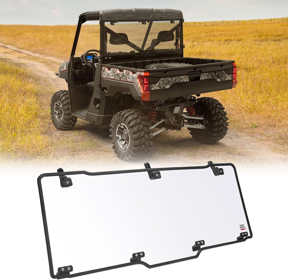 Hard Coated Rear Window, Pre-installed Back Windshield Compatible with Polari...