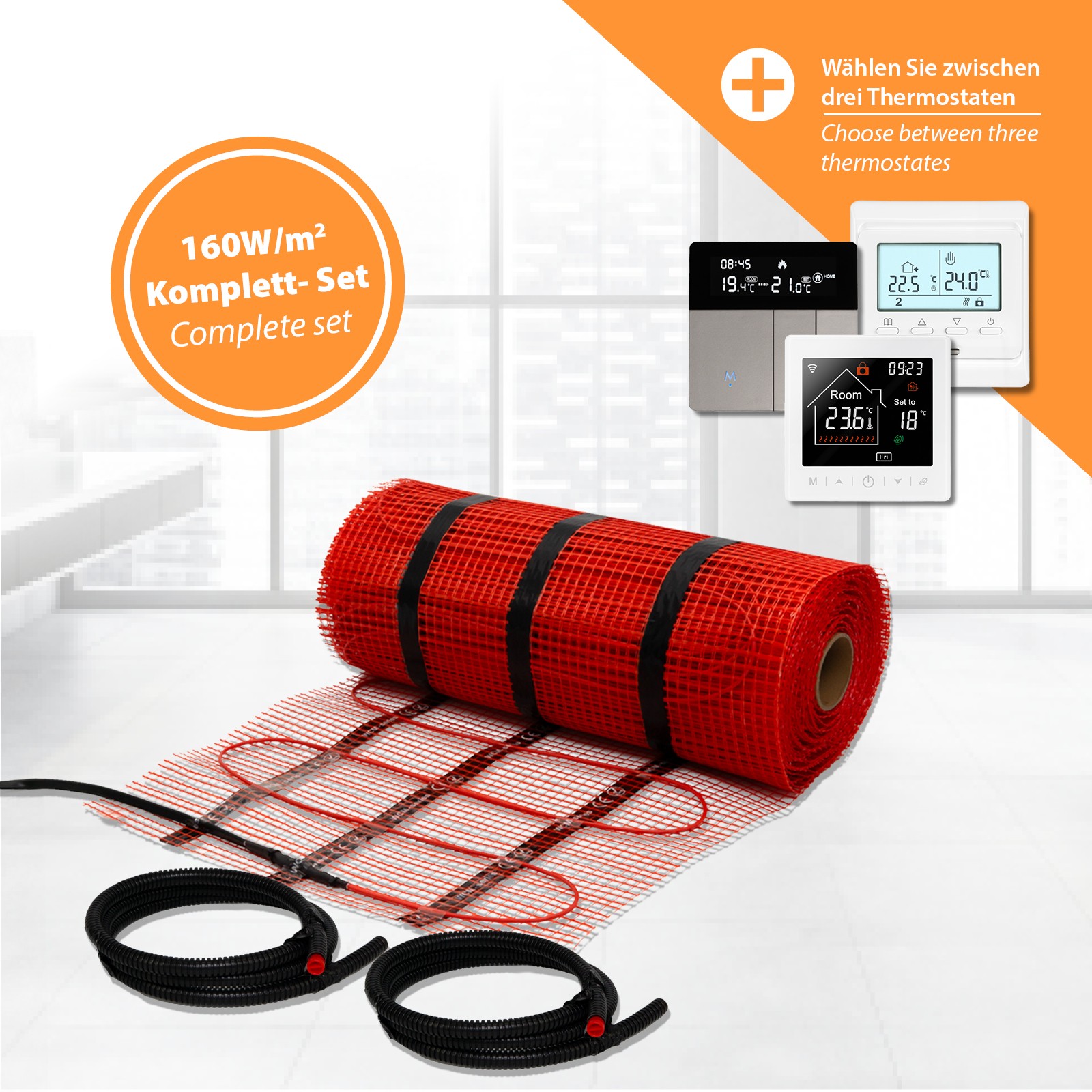 Electric Underfloor Heating Underfloor Heating Electric Electric Tile Bathroom Set 160W