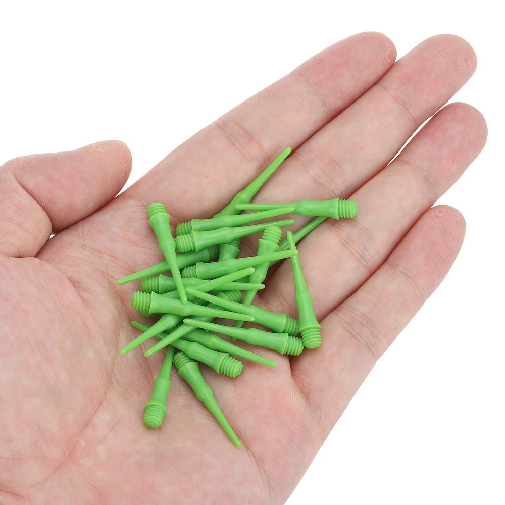 60Pcs 2BA Thread Plastic Soft Dart Tips Replacement Dart Accessories, Green