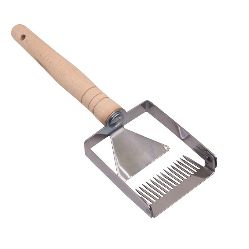 Beekeeping Equipment Uncapping Scraper Honey Honeycomb Scraper Wooden Handle