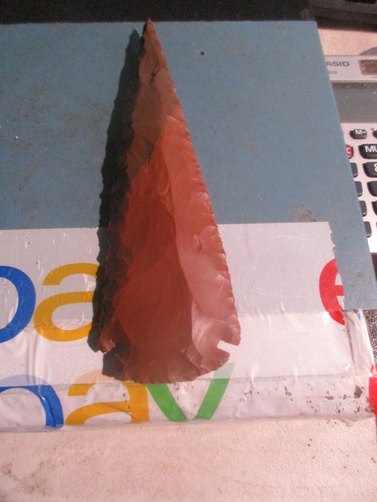 Very Nice Flint 5-1/2 Inch Spearhead