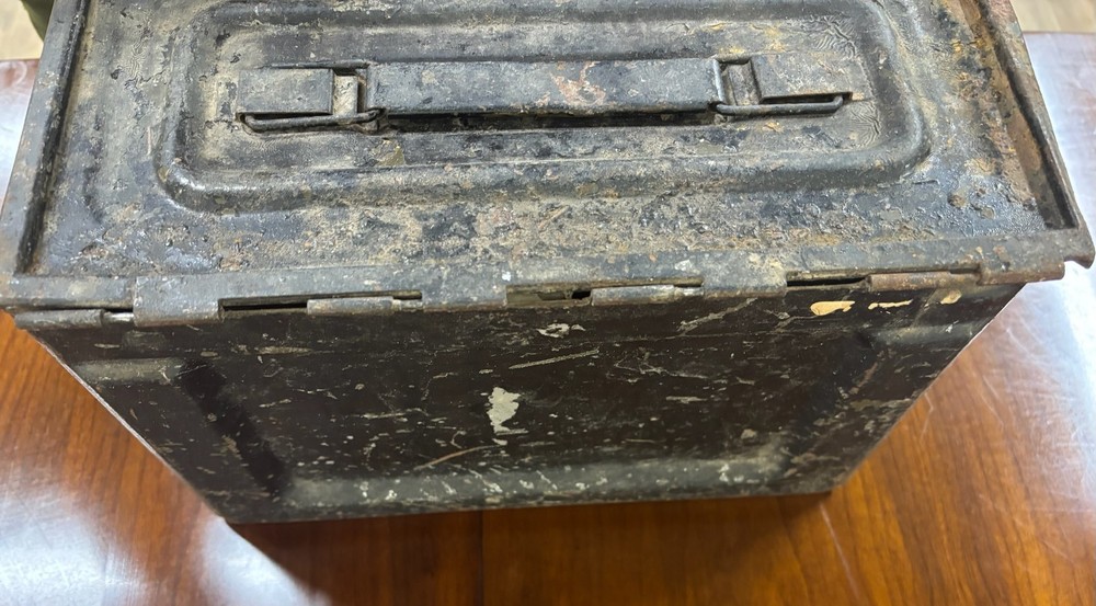 Vintage Metal Ammunition Ammo Box