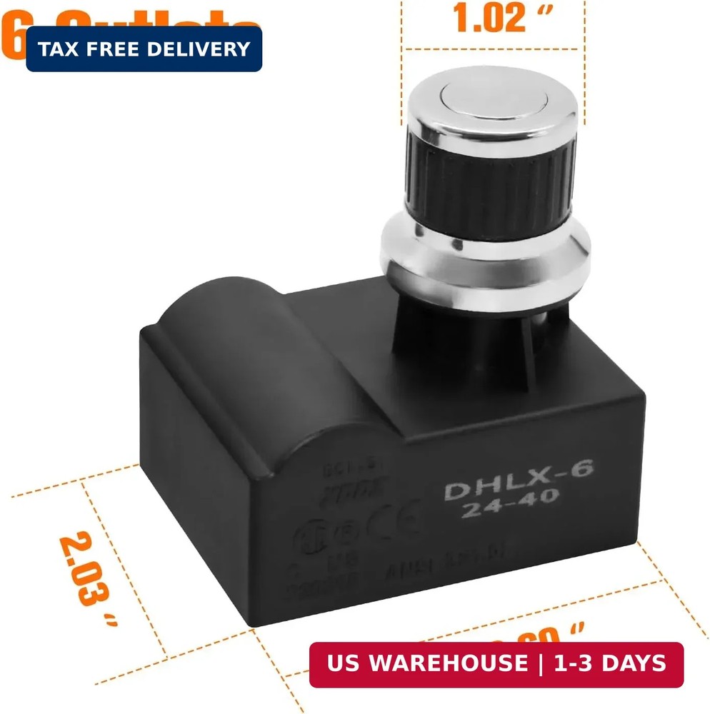 ABYDA Universal Spark Generator 6 Outlets Tact Push Button Switch Igniter BBQ Re