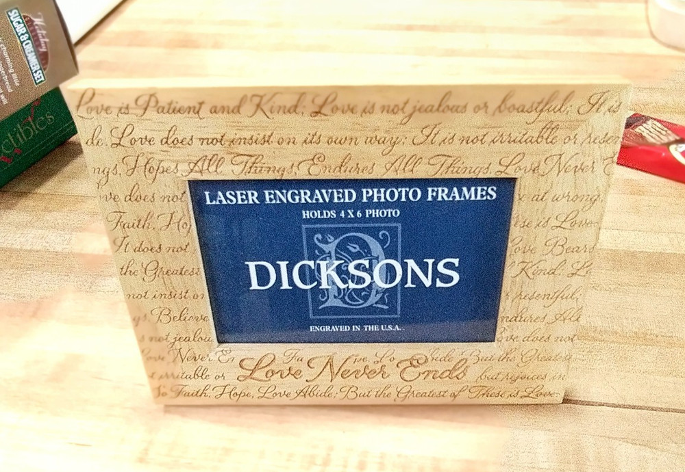 DICKSONS FRAMES LASER ENGRAVED WOOD 4x6
