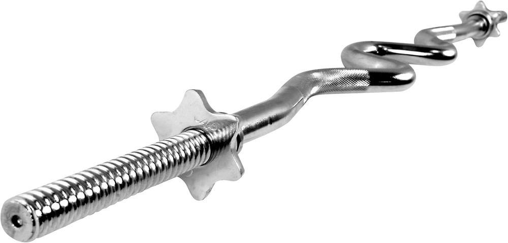 Standard 1-Inch Threaded Curl Bar with Collars