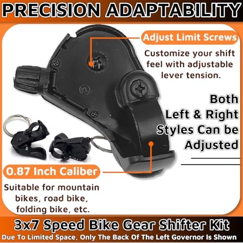 Bike 7 Speed Shifter，3X7 Thumb Gear Shifters，One Pair TX-30 Lever and
