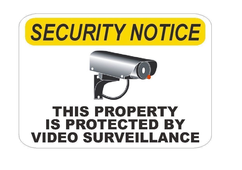 Notice Video Surveillance Sticker Decal