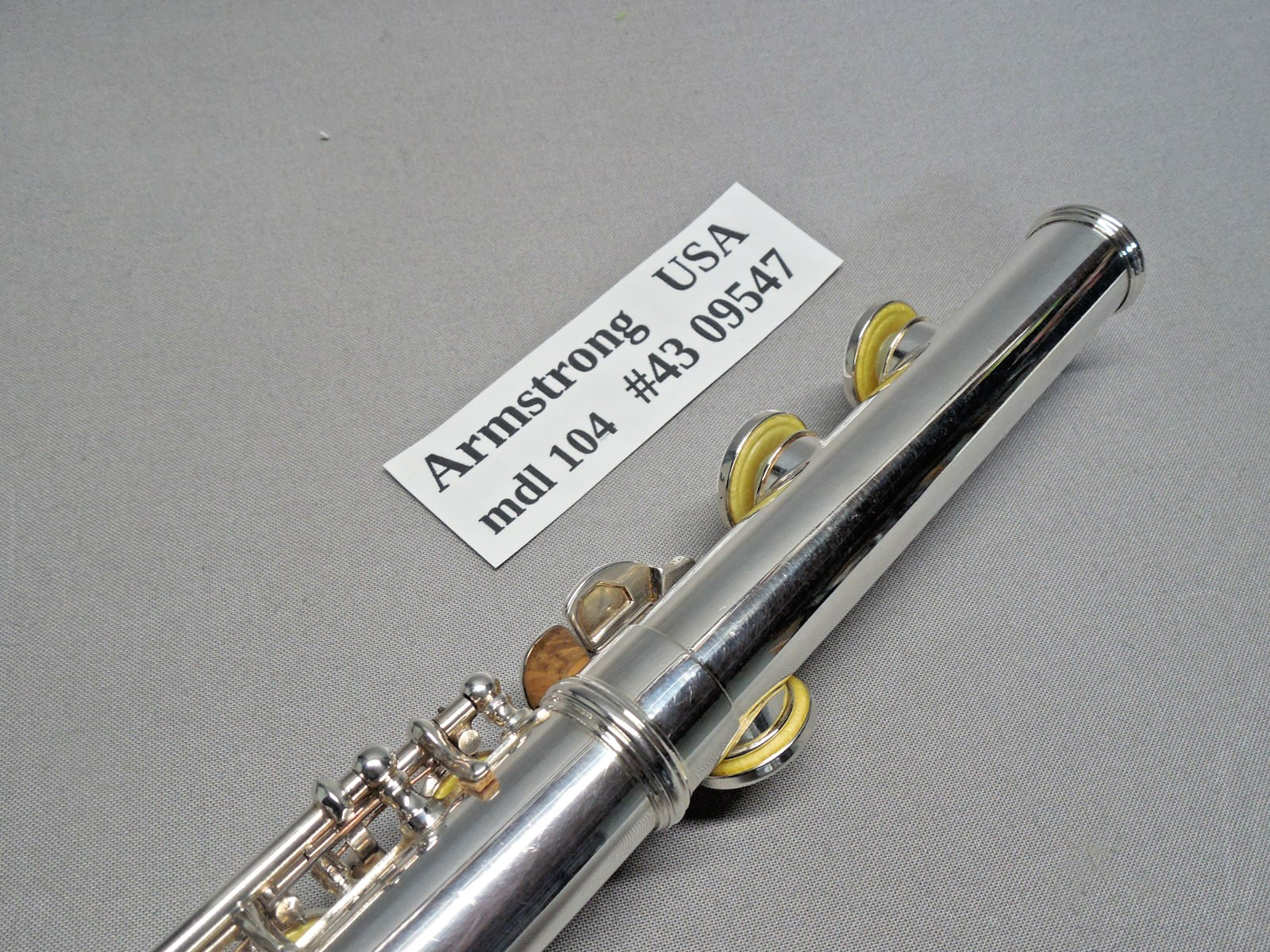 Armstrong 104 Silver Plated Flute w/ Case New Pads Polished Reconditioned