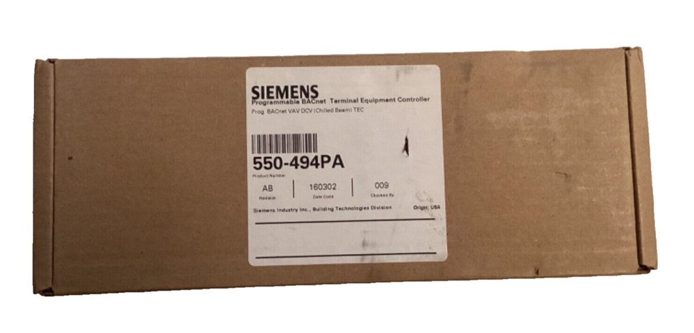 Siemens 550-494PA BACnet ProgrammableTerminal Equipment Controller